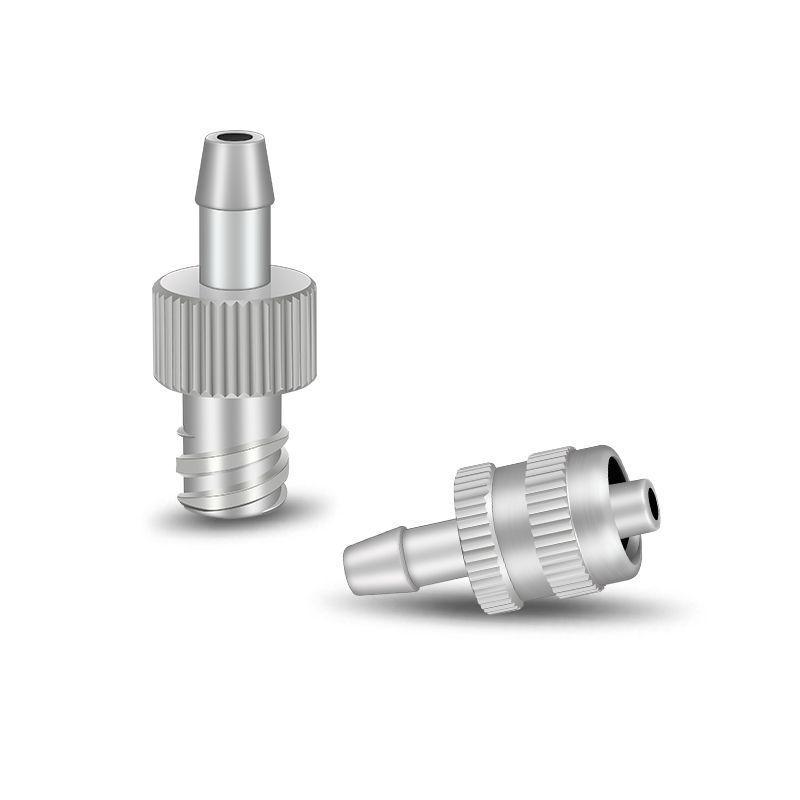 Dispensing Glue Subpackaging Syringe Barrel Luer Lock Adapter Fitting Tracheal Connector Metal Material Parts