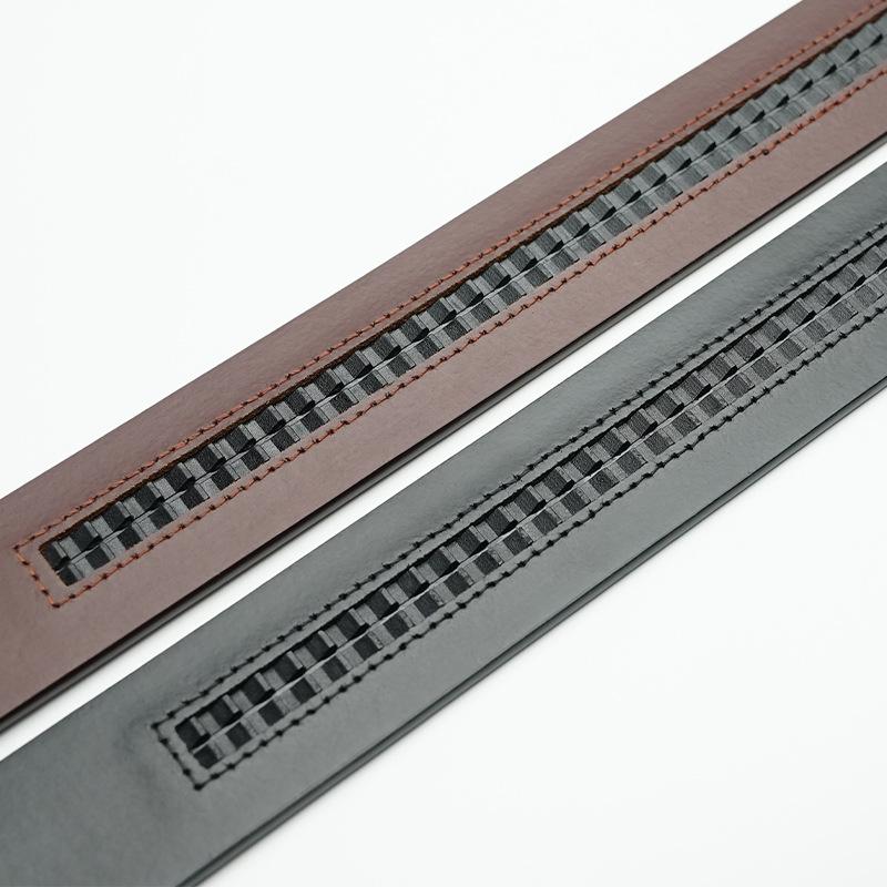 3.5 Erste Schicht Reines Rindsleder Herren Gürtel Ohne Zwischenschicht Ledergürtel Ohne Schnalle Baumkleber Leder Retro Automatische Schnalle Gürtelstreifen