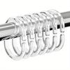 12pcs Shower Curtain Rings, C-Shaped Hooks for Bathroom Window Rod,for Easy Installation and Organization, Bathroom Accessories