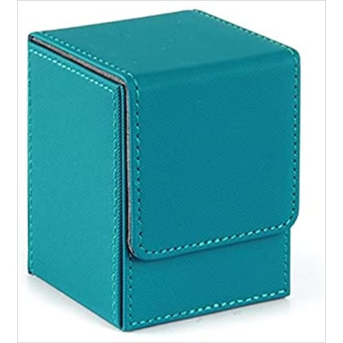 KENOU Leather Deck Case, 9-Color PU Leather, Holds 100 Cards Vertically, Sleeves Compatible, Magnetic, Deck Box for Various Trading Card Games (Light