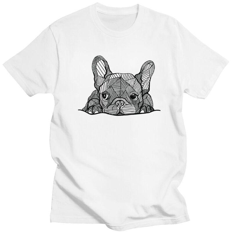 Custom Cool French Bulldog T Shirt Men 100 Cotton Tshirt Frenchie Dog Tee Tops Streetwear Tshirt