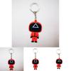 Squid Game Keychain With Red Guard Staff Worker Figure For Bags And Backpacks