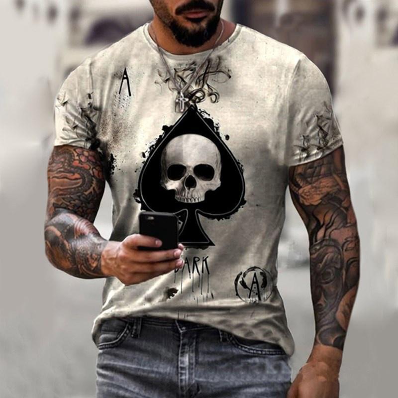 Summer Men's 3D Digital Printed Yin-yang Bagua Men's Earth Short Sleeved T-shirt