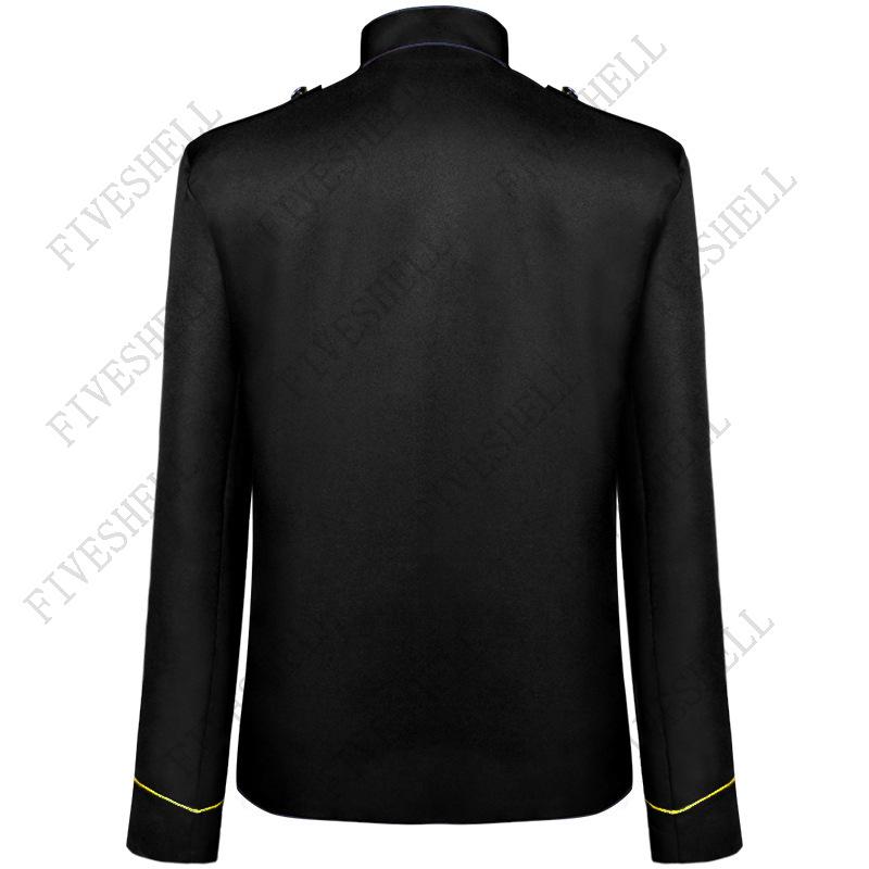 Jaqueta Masculina Medieval Steampunk Hussardo Banda Marcial Tambor Militar Casaco de Desfile Fantasia Cosplay