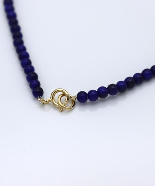 Bonbeau Blue Glassball Gold Pendant Point Necklace 4Mm Blue Glassball 4 Types Pendant Point Necklace