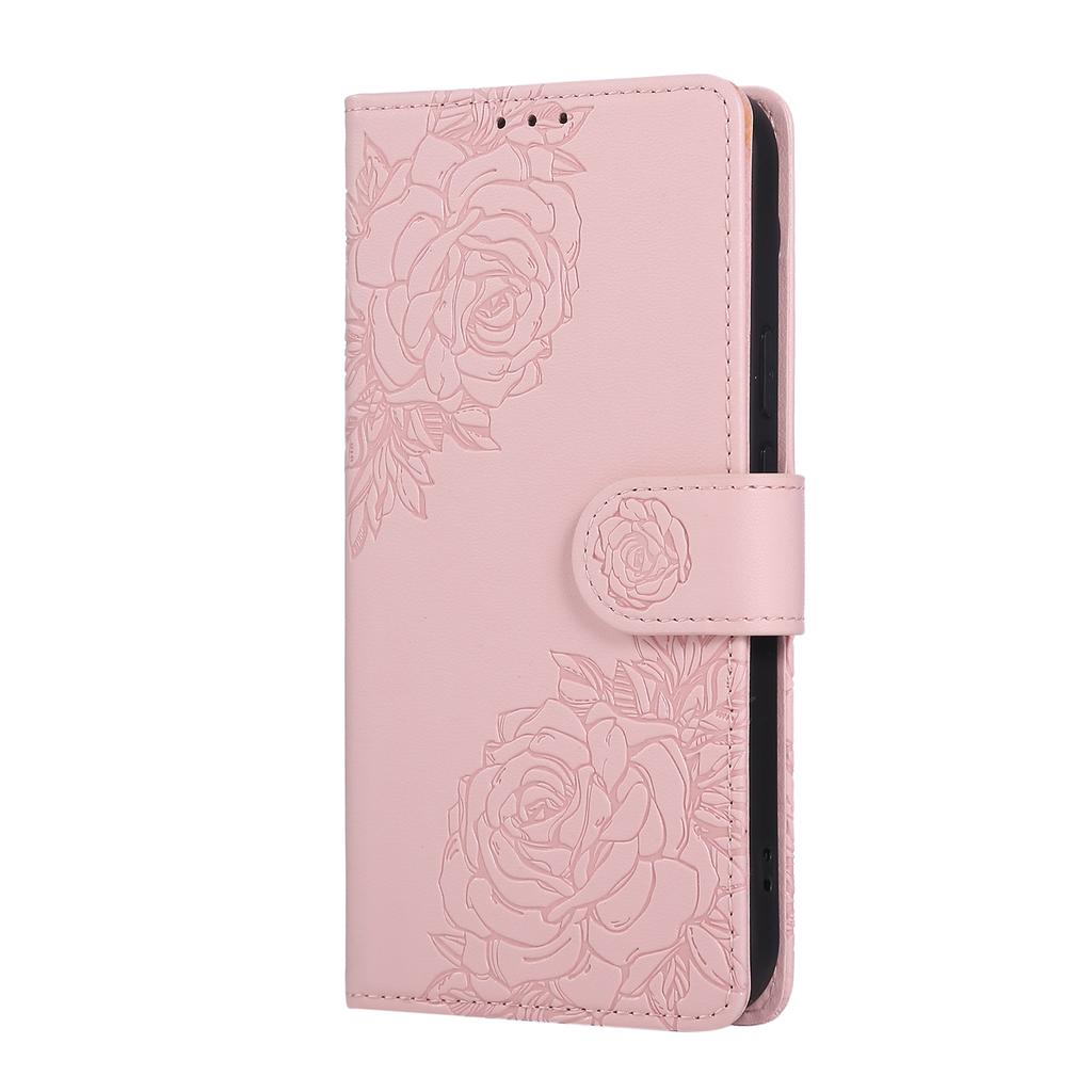 Etui dla Google Pixel 10 Pro XL/9 Pro XL Różowy Kwiat Skóra PU Portfel Pokrowiec na Telefon z 3 Miejscami na Karty/Pasek na Nadgarstek