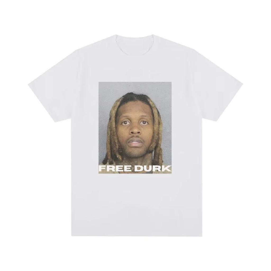 FREE DURK T Shirt Lil Durk Graphic T Shirts Mens Women Clothing Fashion Vintage T-shirt Casual Cozy Cotton Oversized Tee Shirts