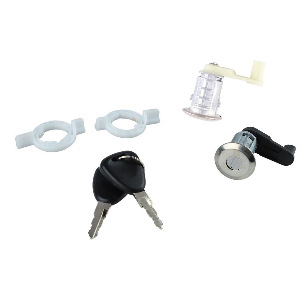 Car Door Lock Cylinder with 2 Key Smooth Control 7701468981 Replacement for MEGANE CLIO THALIA