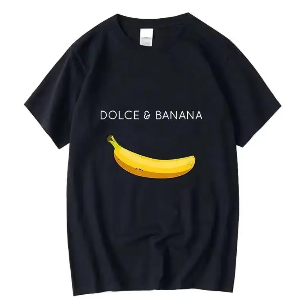 XIN YI Men's T-shirt High Quality 100% cotton Funny banana printing casual loose o-neck men short sleeve t-shirt male tees tops