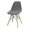 1PC Polar Fleece Shell Chair Cover Solid Color Jacquard Dining Chair Slipcover Stretch Anti-dust Seat Cover for Living Room Home
