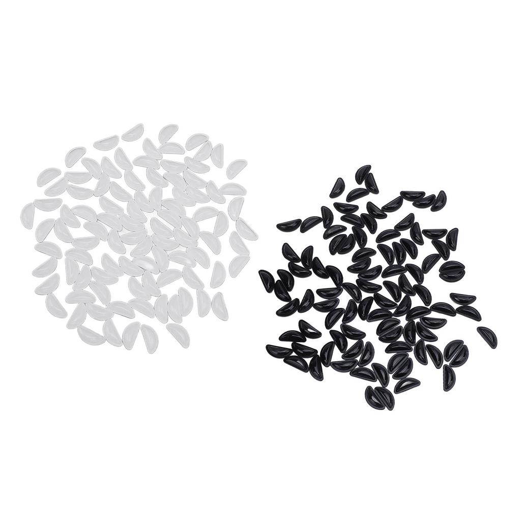 50 pares de almofadas para nariz de óculos de silicone antiderrapante almofada de ar confortável peça de nariz para óculos sung