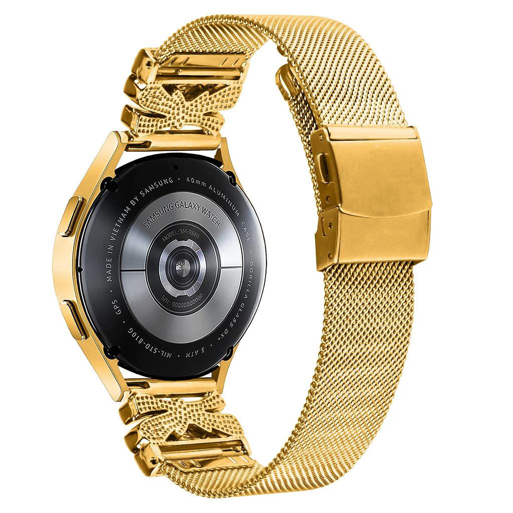 For Samsung Galaxy Watch6/Watch6 Classic Rhinestone Decor 20MM Stainless Steel Watch Strap Bracelet