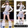 Girls Shiny Hip Hop Street Dance Pants Fashionable Jazz Performance Outfit for Kids Model Runway