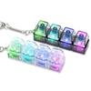 4 Keys Mechanical Keyboard Crystal Clicker Sensory Stress Relief Fidget Keyboard Keychain for Adults Anxiety Relief Daily Relax