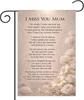 Memorial Garden Ag 12x18 Inch I Miss You Mom Poem White Roses Lilies Polyester Outdoor Remembrance Sympathy Gift for Loss  GGO