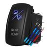 12V 24V Boat Trim Tabs Switch (ON)-OFF-(ON) Momentary Rocker Switch Waterproof Blue Light ON-OFF Toggle Switch With Harness Switches4