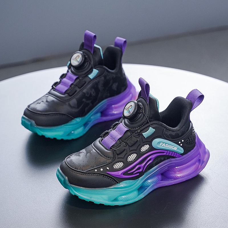 Zapatillas de Correr y Deportivas Impermeables de Cuero para Niños Otoño/Invierno 2025 con Suela Blanda