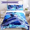 3pcs Custom Name Genshin Impact Characters Bedding Set Duvet Cover Closure Includes 1 Duvet Cover & 2 Pillowcases for All Seasons Bedroom Decor