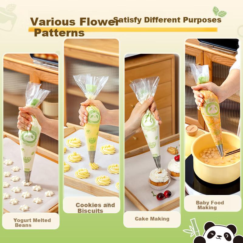 Piping Bags for Baby Food, Infant Puffs, Cake, Cream Squeezing, Baking Tools with Piping Tips