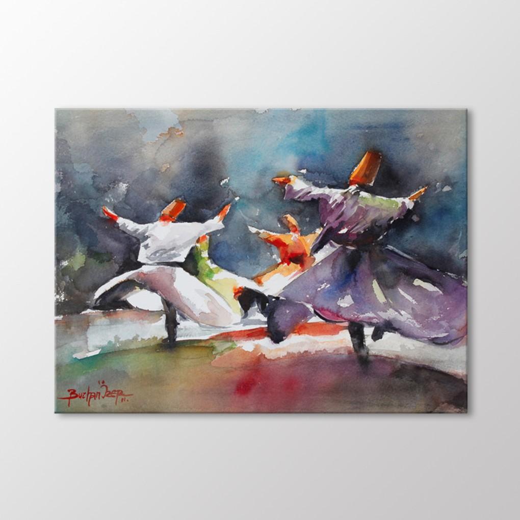 

Акварельная живопись кружащихся дервишей