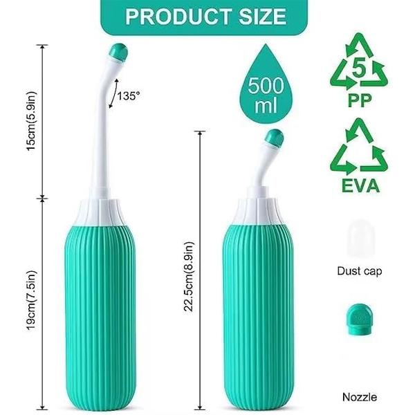VC Large Personal Hygiene Cleaning Bottle Portable Rechargeable Electric Handheld Travel Bidet Washable PP+EVA