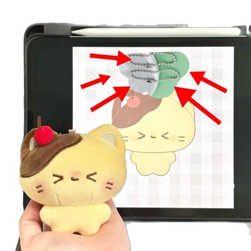 Kirschpudding Bär Plüschtier Schlüsselanhänger Cartoon Weiche Stoffpuppe Anhänger Autoschlüsselring Rucksack Tasche Deko Kindergeschenk