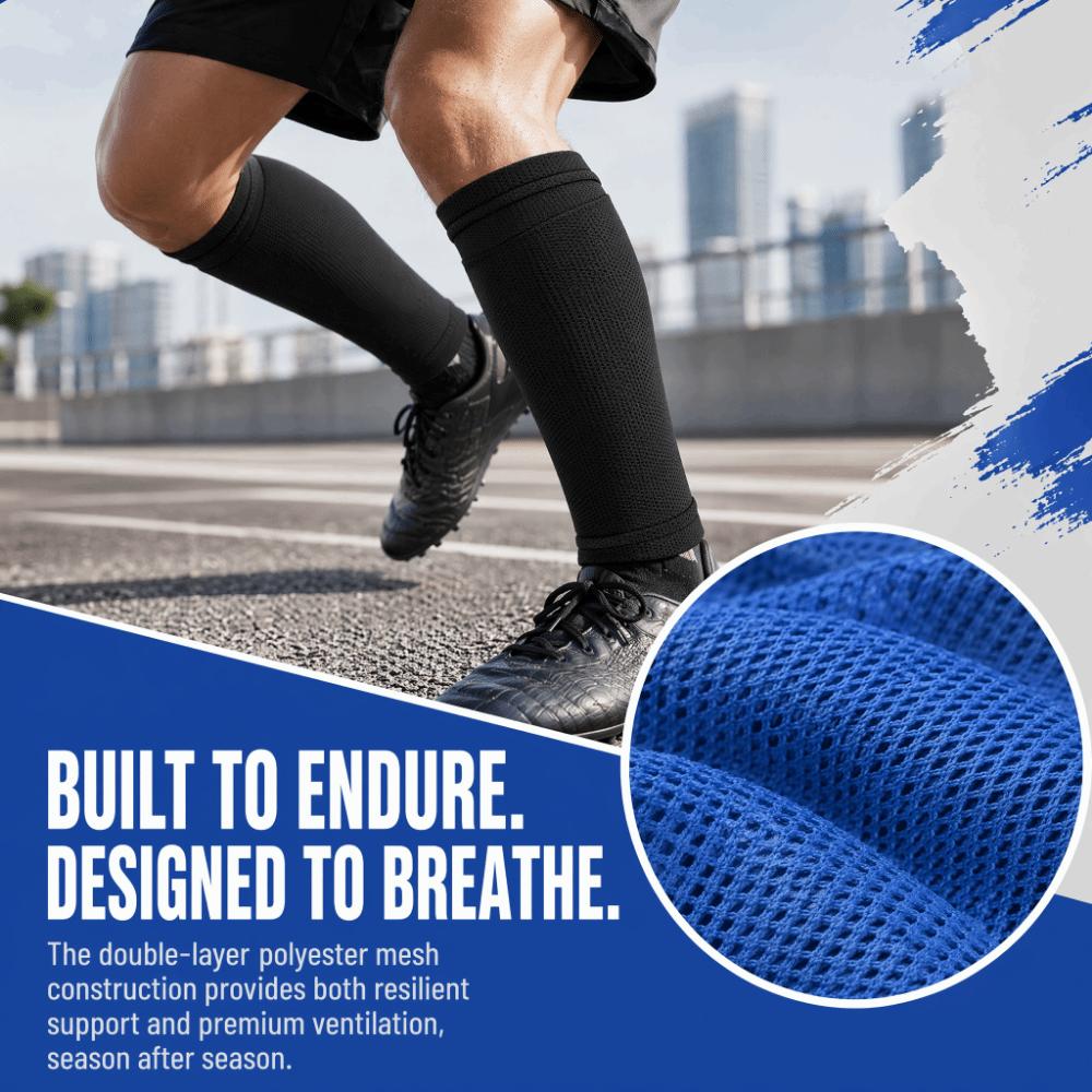 2pcs Breathable Soccer Shin Sleeves Polyester Soccer Shin Guard Socks Soccer Training