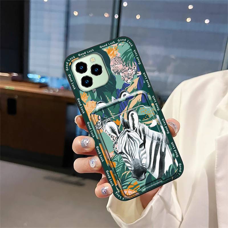 Dirt-resistant Durable Phone Case For Oukitel C21 Pro Fashion Design Full Wrap Silicone Graffiti TPU Card Slot Cover