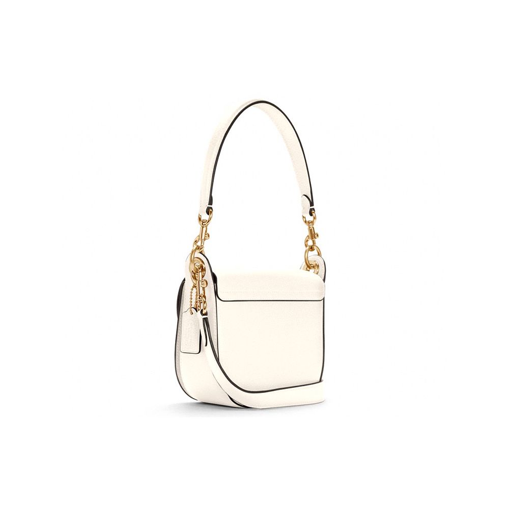 Coach Kleo 17 Classic Fashion Leather Saddle Bag Crossbody Shoulder Bag Women Bags White C5685-IMCHK
