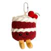 Gradient Cherry Jellycat Cake Plush Doll With Short Fur For Festive Decoration