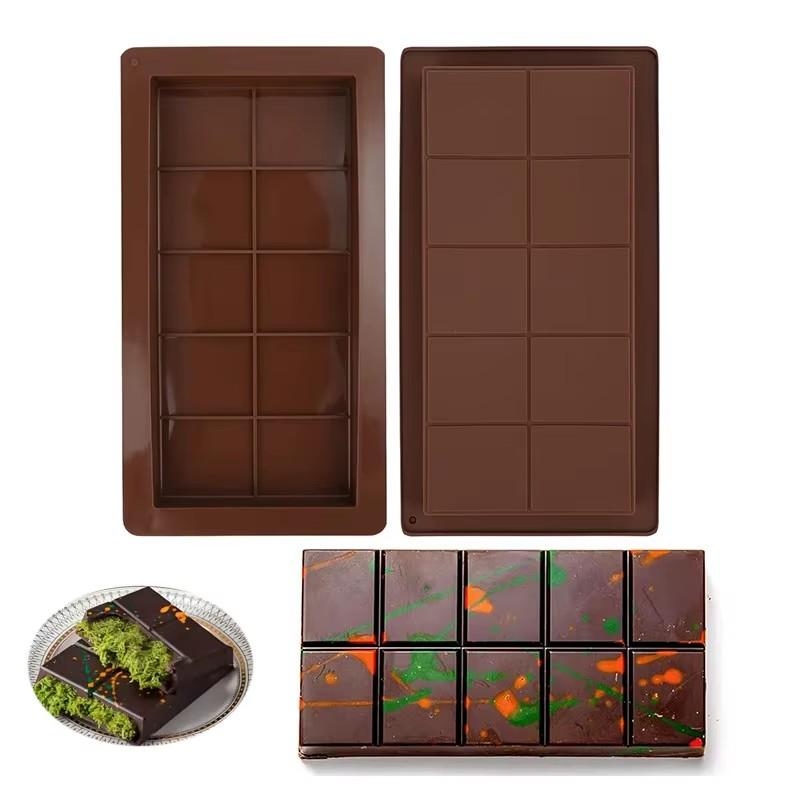 2/4Pcs Chocolate Molds Set Flower Rose Heart Reusable Silicone Candy Ice Cube Jelly Handmade Soap Cake Decoration Baking Mold