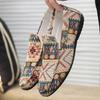 Fashion Sneakers Graphic Summer Flat Beige Male Shoe Low Price Work Leisure Comfortable Retro Fashion 2025 New In Men's Casual Shoes