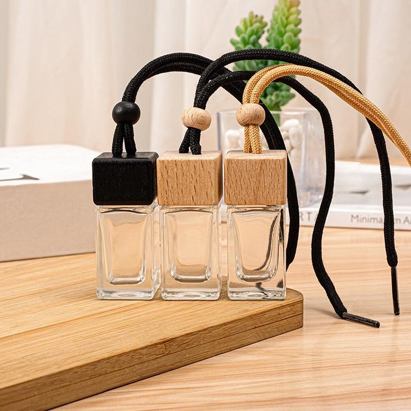 10ML Fragrance Air Freshener Scent Perfume Empty Bottle Ornament Pendant Square Cap Empty Bottle Car Essential Oil Diffuser