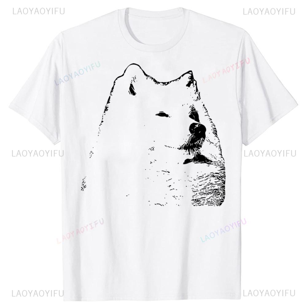 Funny Samoyed Dog Lover Graphic Classical Clothes Tshirts Men Womens Fashion Casual Tshirt Loose Animal Pet Oneck T Shirt