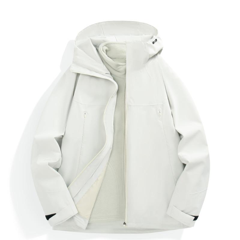 Jacket Women's Windproof and Waterproof Three-in-one Fleece Liner Outdoor Sports Mountaineering Detachable Coat