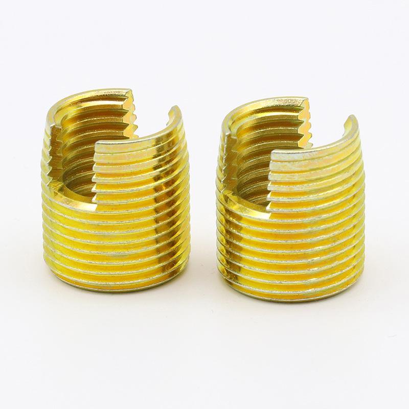 302 Stainless Steel Self-Tapping Threaded Insert with Slotted Head, Thread Protection Sleeve