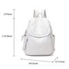 BUKESIYI Women's Mini Backpack, Large Capacity, Waterproof, PU Leather, JP78179, Pearl White