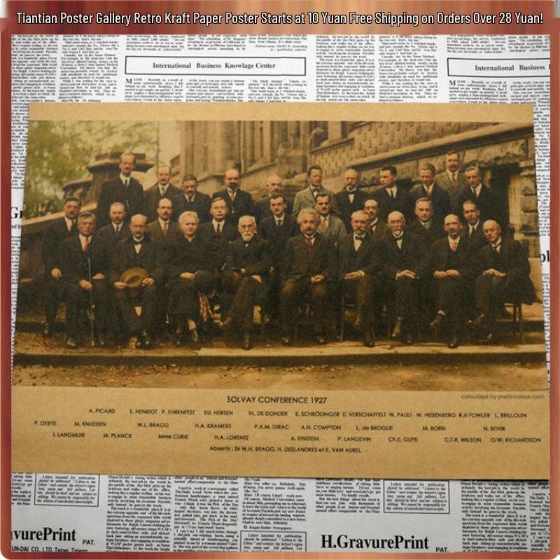 Einstein & Berühmtheiten: Retro-Poster der Fünften Solvay-Konferenz