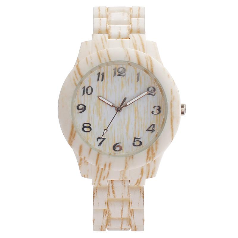 Trend Fashion Watch Wood Grain Men's Watch Simple Casual Digital Wood Grain Quartz Watch