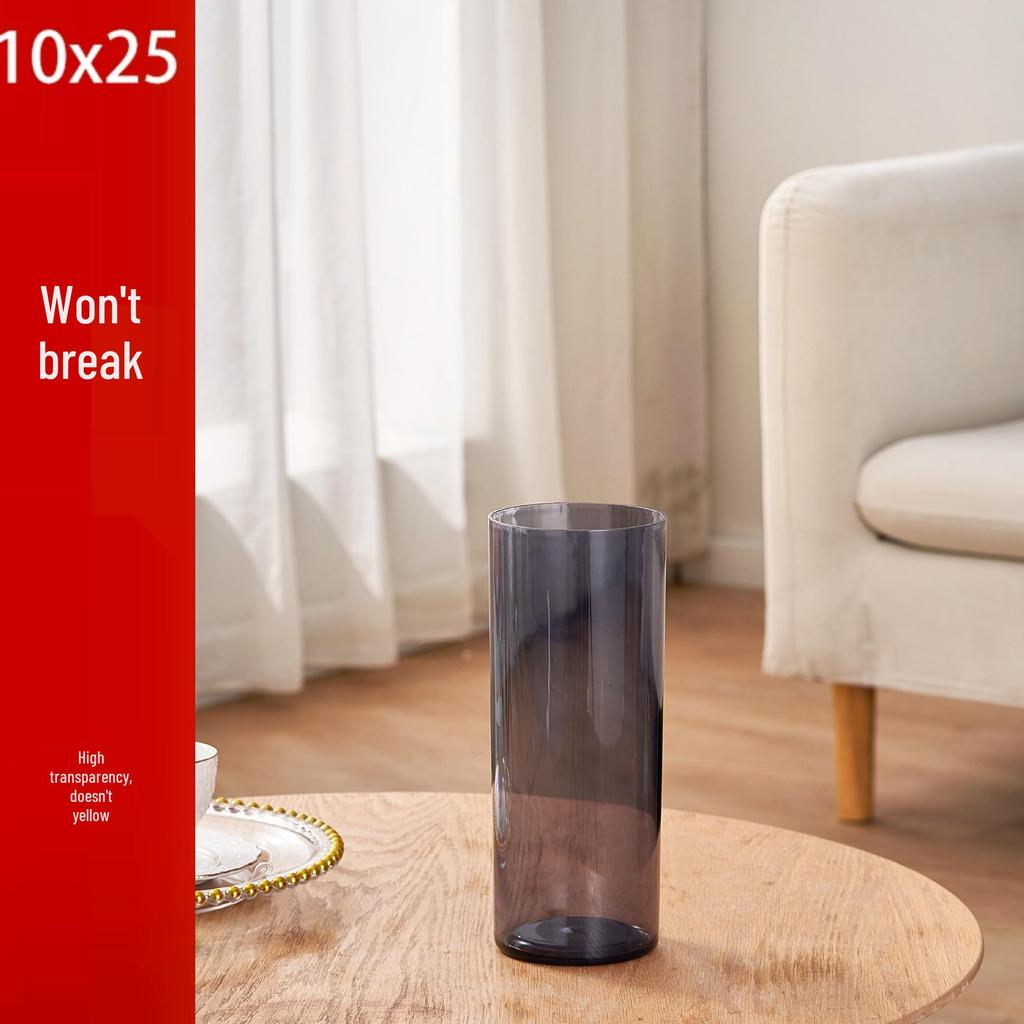 Acrylic Hydroponic Vase for Living Room - Large, Drop-Proof, Transparent, High-End Feel, Perfect for Lucky Bamboo Flower Arrangements.