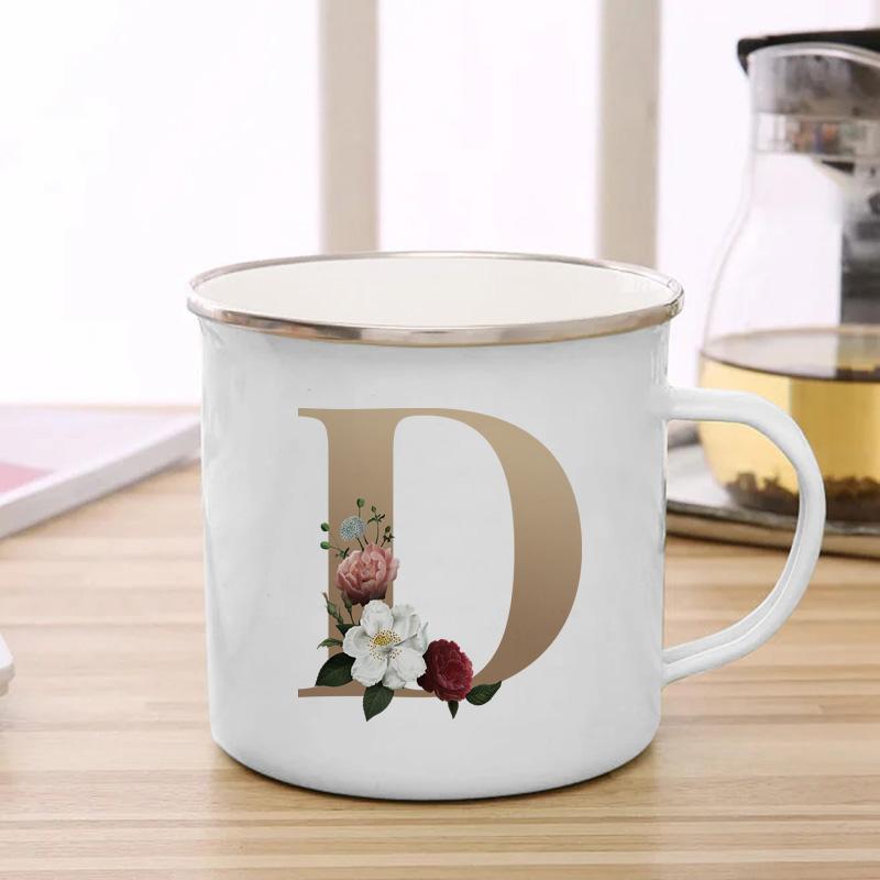 26 A To Z Initials Glod Letter Mugs Print Enamel Mug Coffee Cup Drinkware Personalized Gift Unusual Tea Cup Cupshe Custom Cups