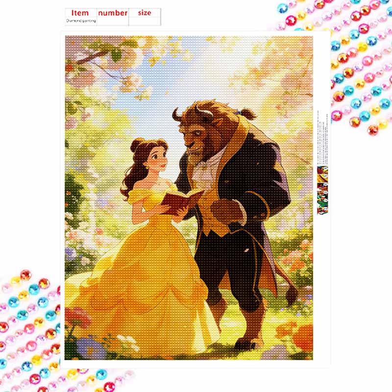 Disney Beauty and The Beast Diamond Painting Art Kit Handmade DIY5D Home Decor Gift