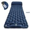 Ultralight Single Sleeping Pad with Pillow, Foot-Pump Inflatable Camping Mat, Moisture-Proof for Outdoor, Tent, or Car Use.