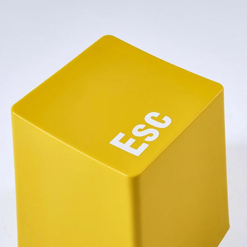 Household Plastic Stool Living Room Dining Chair Balcony Garden Waterproof Stool Keyboard Shape Stool Thickened