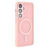 For Samsung Galaxy S25+ Magnetic Case PC + TPU Matte Phone Cover with Glass Lens Film