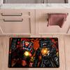 Skibidi Toilet Flannel Kitchen Floor Mat Absorbent Non-Slip Soft Standing Mat Washable Comfortable Kitchen Rug for Home Sink Laundry