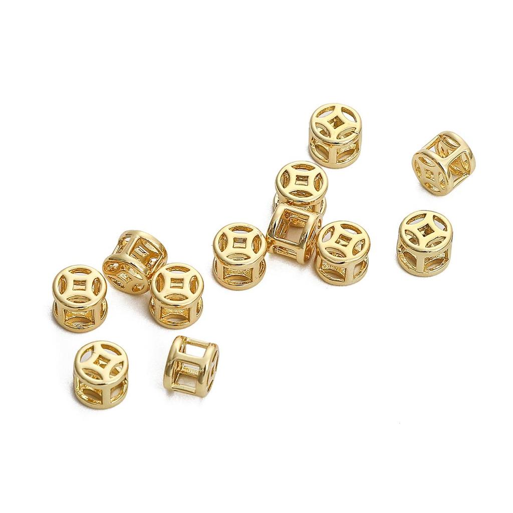 1pc Copper Lucky Cion Beads Charm for Bracelet Necklace DIY Jewelry Making Findings