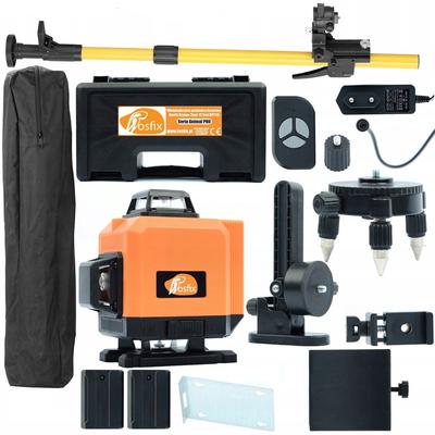 Poziomica Laserowa Orange Tiger ROT12L – 12 Linii Laserowych | Tyczka/Statyw 350 Cm | Wodoodporność IP54
