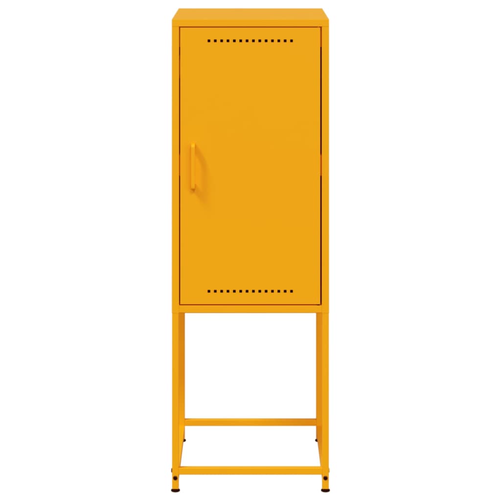 Highboard Mustard Yellow 36 X 39 X 107 Cm Steel