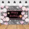Grattis på födelsedagen Bakgrund Banner Bakgrund Tyg rekvisita Party Dekorera